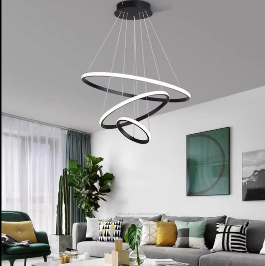 Helix Trio Ring LED Pendant Chandelier