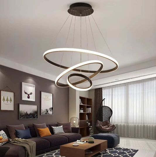 Helix Trio Ring LED Pendant Chandelier