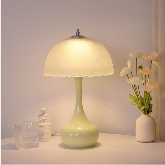 16 Inch Decorative Table Lamp with Frosted Glass Shade