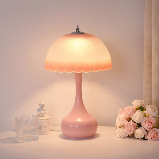 16 Inch Decorative Table Lamp with Frosted Glass Shade